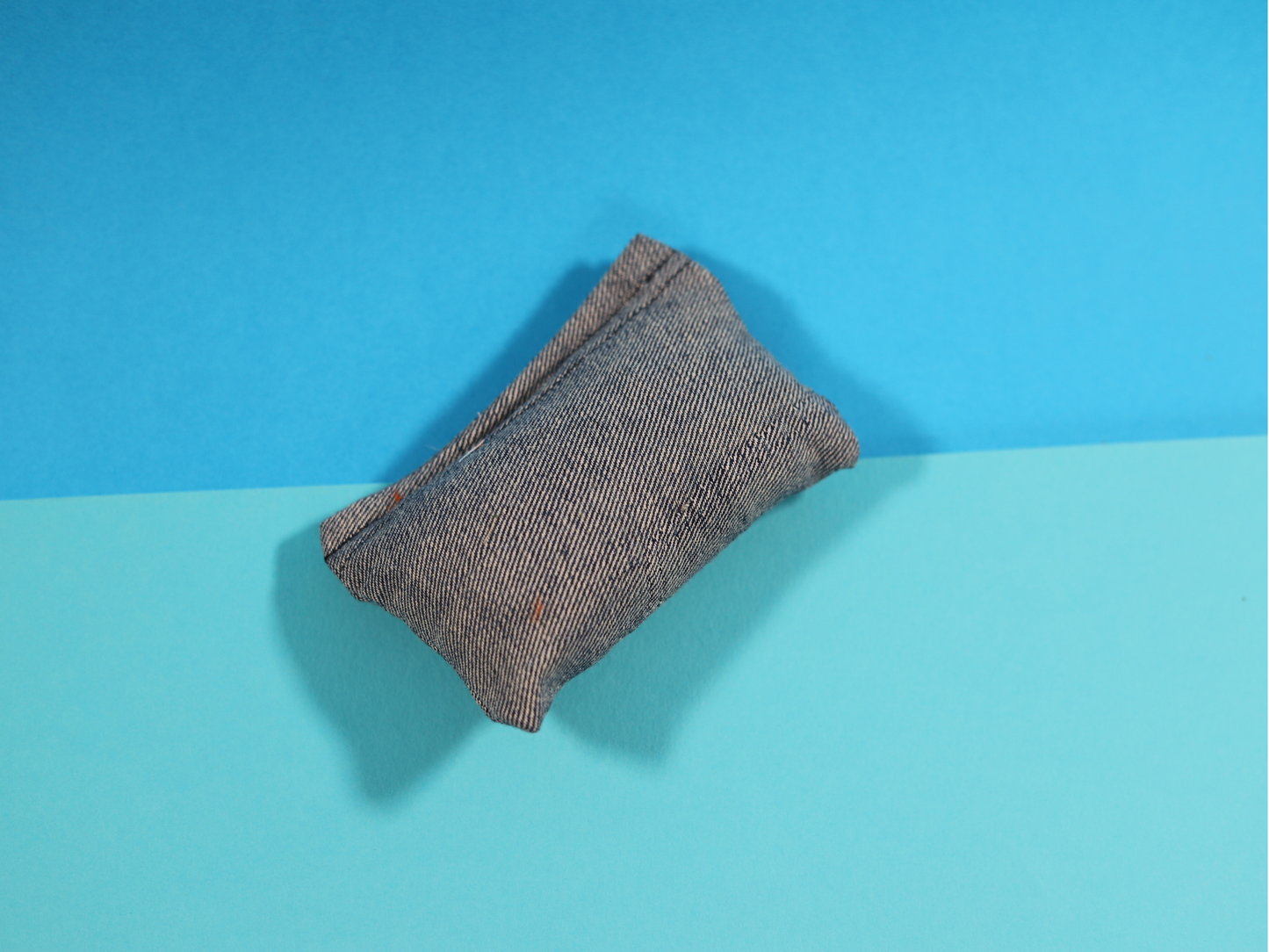 Denim Dream Crinkle Pillow - Meow Avenue Cat Store