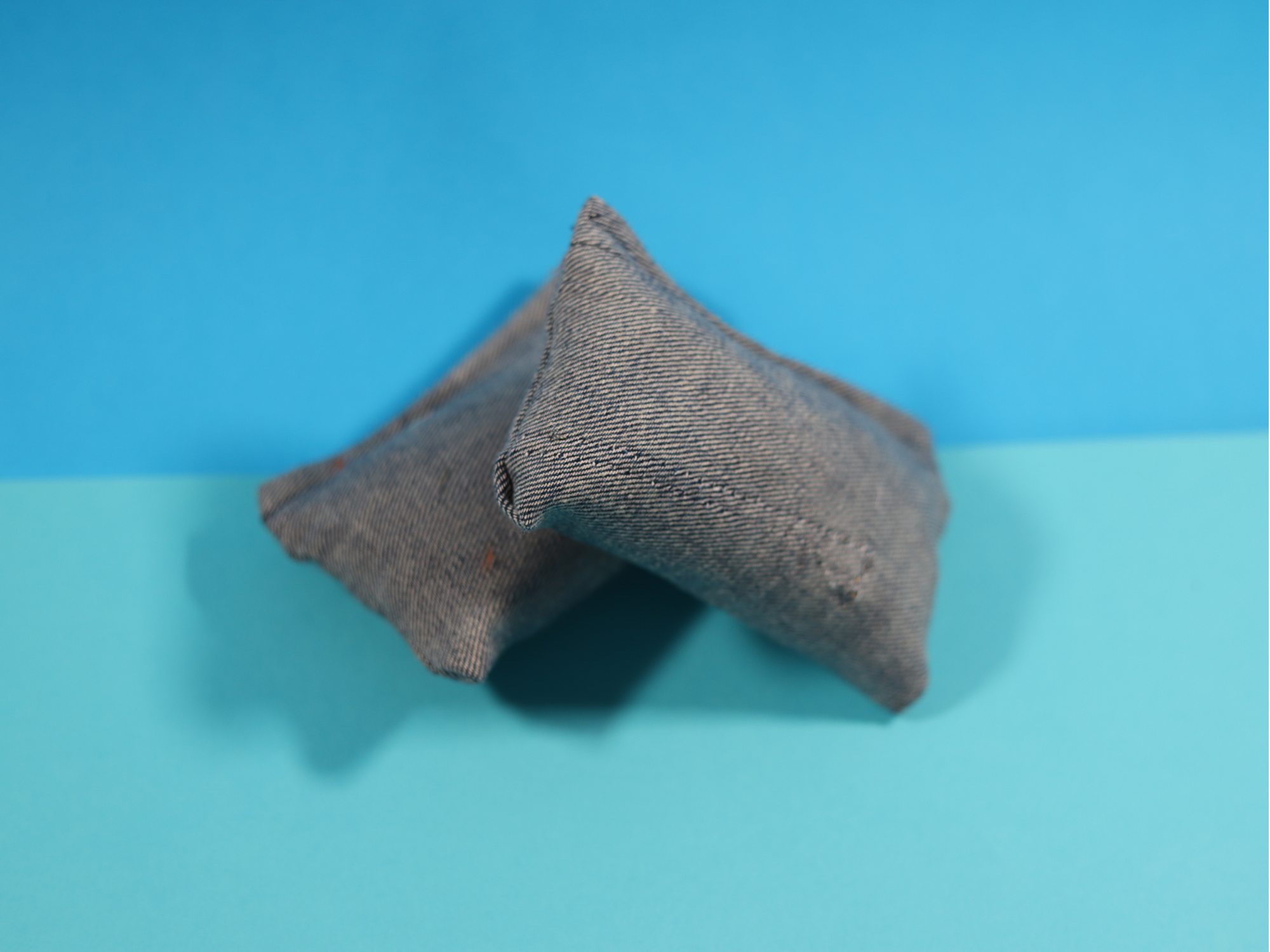 Denim Dream Crinkle Pillow - Meow Avenue Cat Store