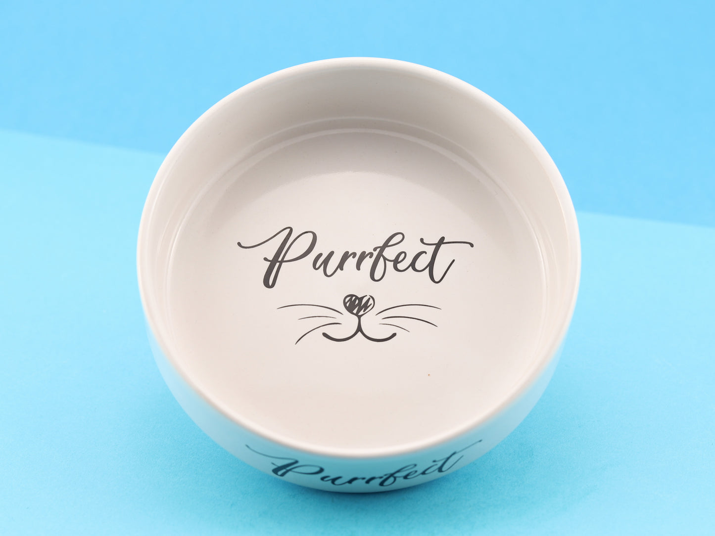 Ceramic purrfect bowl. 23cm in diameter