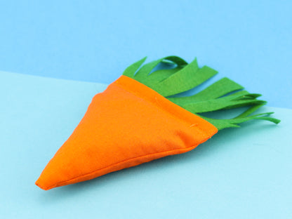 Single image of catnip filled carrot